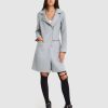 Online Belle & Bloom Last Chance Wool Blend Moto Coat Grey Marle