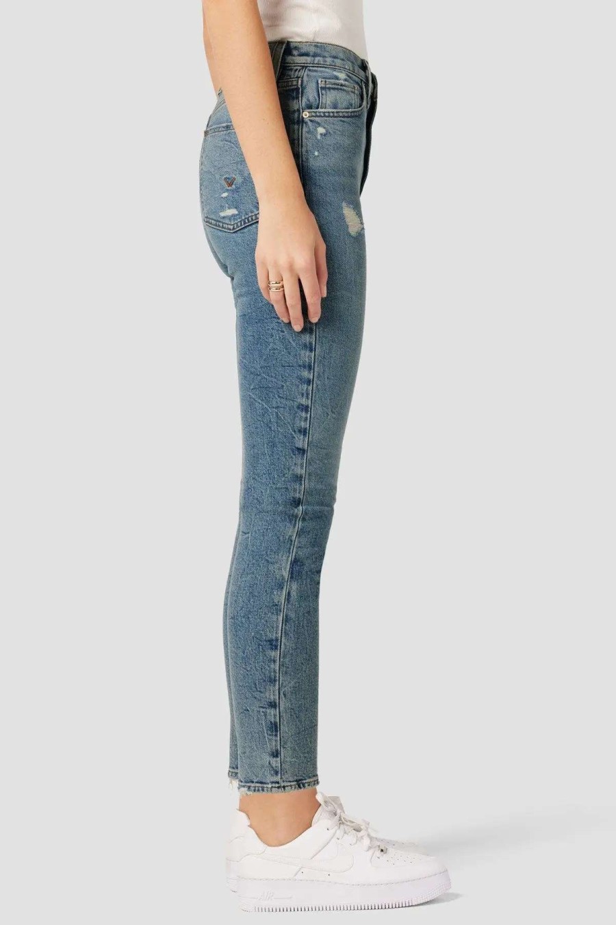 New Hudson Jeans Rlow Ultra High-Rise Cigarette Ankle Jeans Nebula