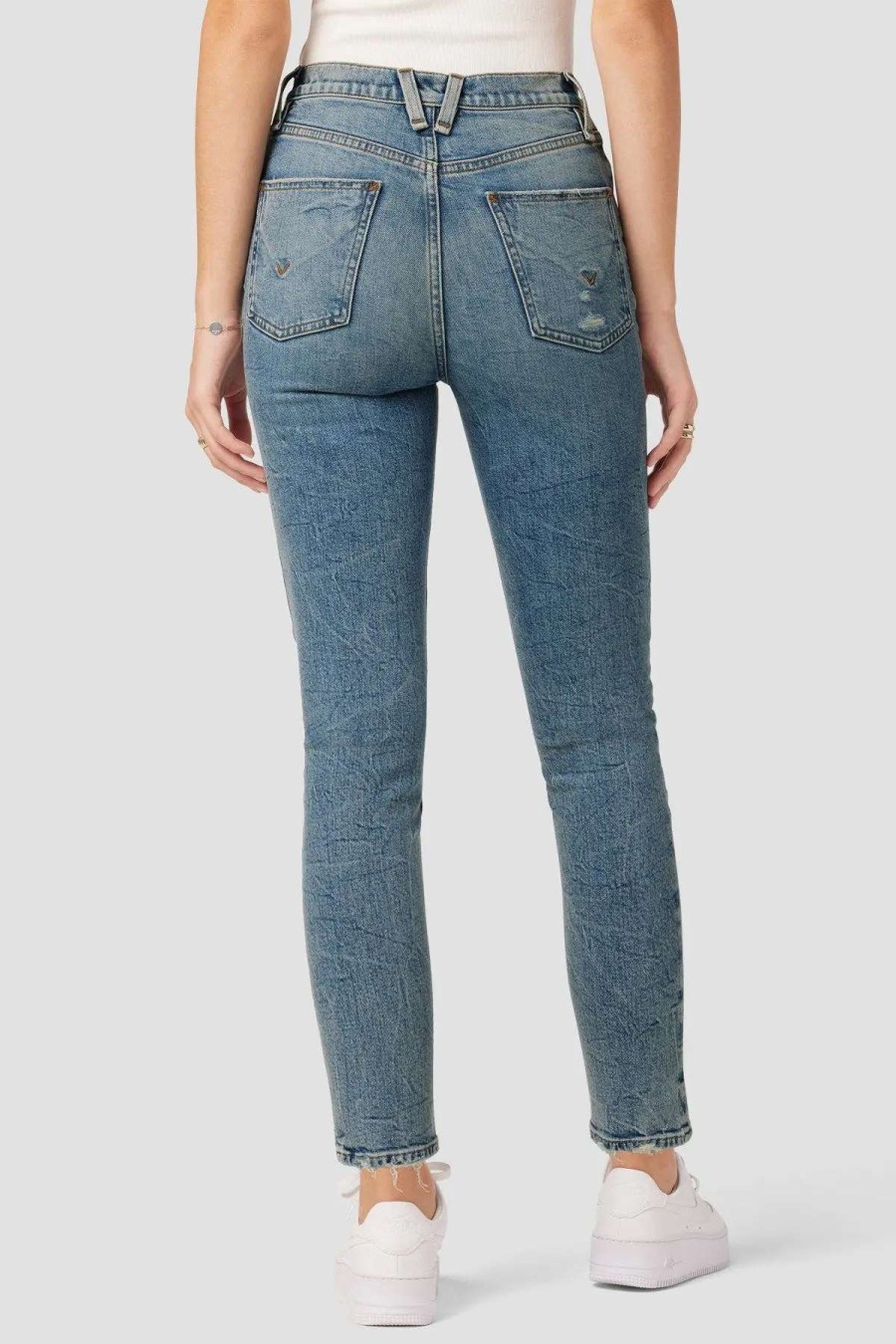 New Hudson Jeans Rlow Ultra High-Rise Cigarette Ankle Jeans Nebula