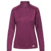 Hot Trespass Womens/Ladies Fairford Fleece Top ( ) Grape Wine Marl