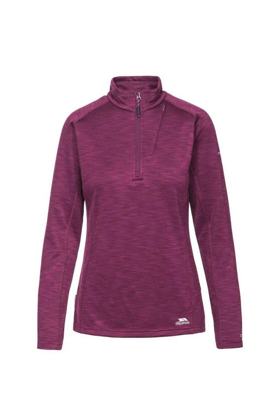 Hot Trespass Womens/Ladies Fairford Fleece Top ( ) Grape Wine Marl